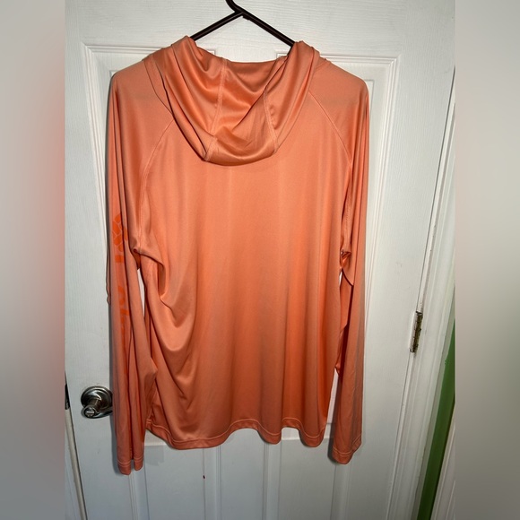 Columbia Men’s XL Omni Shield Hooded t-shirt light orange Outdoor quick dry - Picture 6 of 11